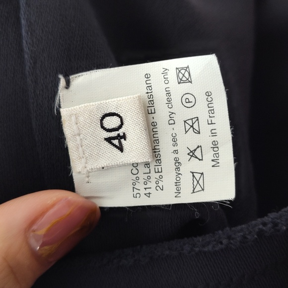 LANVIN Elegant Navy Pencil Skirt Size EU 40/ US Medium - Picture 5 of 7